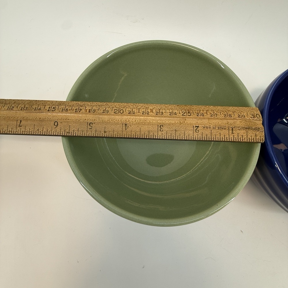Lot of 2 PIER 1 Ironstone New Essentials Azure Cereal Bowls 5.75" Brazil RARE - Picture 11 of 12